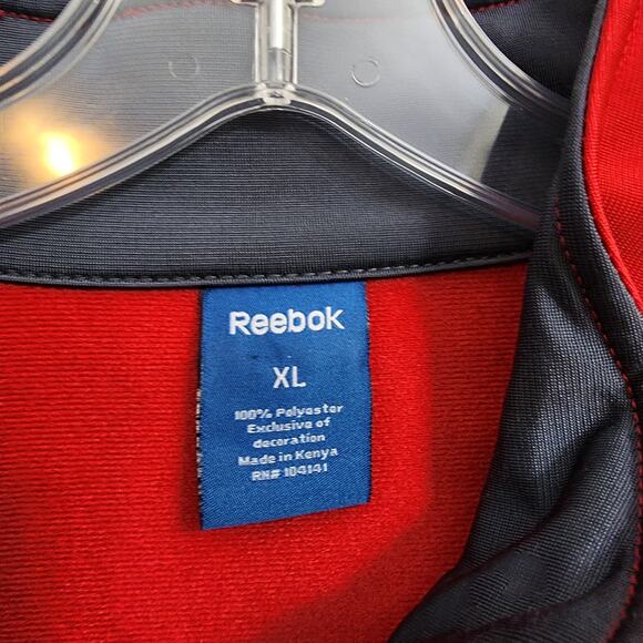Reebok NWT red full zip front training sweat jacket men's size XL - Picture 2 of 9